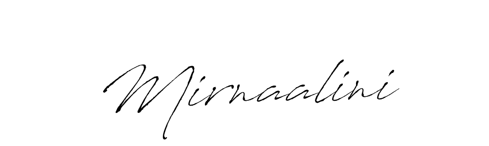 Make a beautiful signature design for name Mirnaalini. With this signature (Antro_Vectra) style, you can create a handwritten signature for free. Mirnaalini signature style 6 images and pictures png