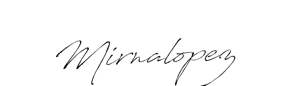 Design your own signature with our free online signature maker. With this signature software, you can create a handwritten (Antro_Vectra) signature for name Mirnalopez. Mirnalopez signature style 6 images and pictures png