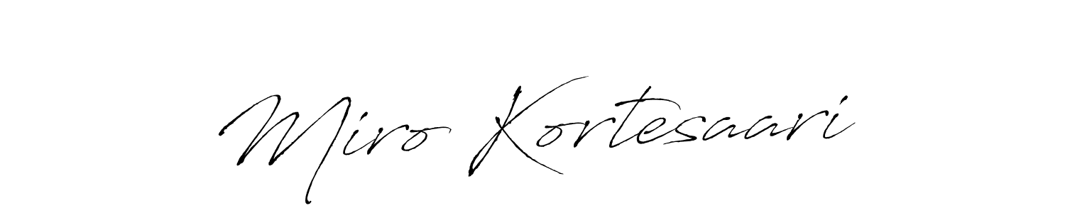 Create a beautiful signature design for name Miro Kortesaari. With this signature (Antro_Vectra) fonts, you can make a handwritten signature for free. Miro Kortesaari signature style 6 images and pictures png
