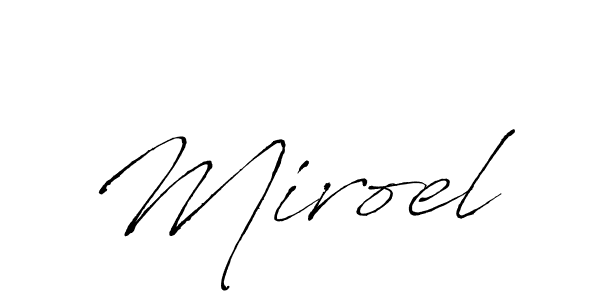 Miroel stylish signature style. Best Handwritten Sign (Antro_Vectra) for my name. Handwritten Signature Collection Ideas for my name Miroel. Miroel signature style 6 images and pictures png