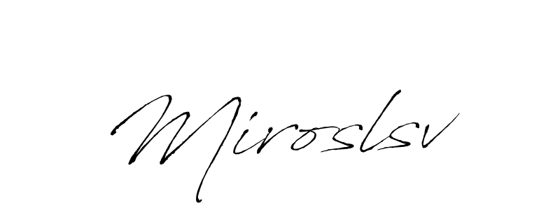 Design your own signature with our free online signature maker. With this signature software, you can create a handwritten (Antro_Vectra) signature for name Miroslsv. Miroslsv signature style 6 images and pictures png