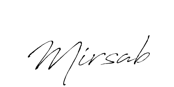 Design your own signature with our free online signature maker. With this signature software, you can create a handwritten (Antro_Vectra) signature for name Mirsab. Mirsab signature style 6 images and pictures png