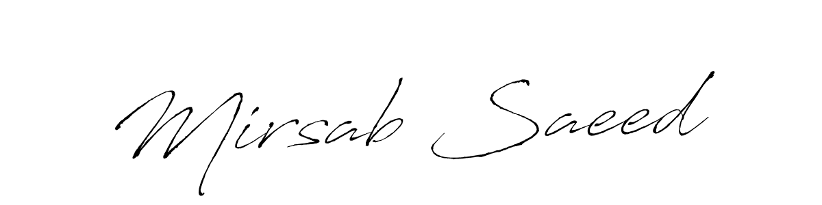 Mirsab Saeed stylish signature style. Best Handwritten Sign (Antro_Vectra) for my name. Handwritten Signature Collection Ideas for my name Mirsab Saeed. Mirsab Saeed signature style 6 images and pictures png