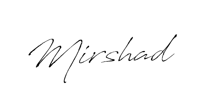 How to make Mirshad name signature. Use Antro_Vectra style for creating short signs online. This is the latest handwritten sign. Mirshad signature style 6 images and pictures png