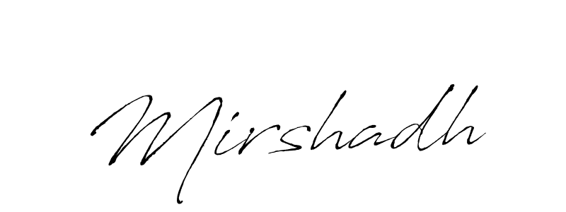 Make a beautiful signature design for name Mirshadh. Use this online signature maker to create a handwritten signature for free. Mirshadh signature style 6 images and pictures png