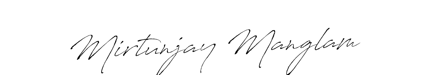 Mirtunjay Manglam stylish signature style. Best Handwritten Sign (Antro_Vectra) for my name. Handwritten Signature Collection Ideas for my name Mirtunjay Manglam. Mirtunjay Manglam signature style 6 images and pictures png