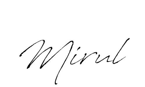 Antro_Vectra is a professional signature style that is perfect for those who want to add a touch of class to their signature. It is also a great choice for those who want to make their signature more unique. Get Mirul name to fancy signature for free. Mirul signature style 6 images and pictures png