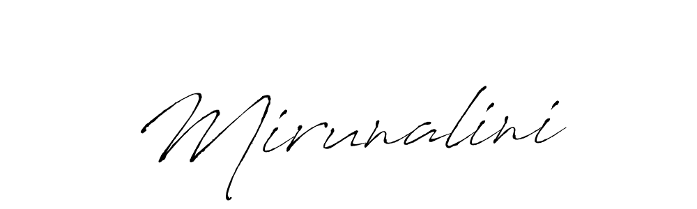 Use a signature maker to create a handwritten signature online. With this signature software, you can design (Antro_Vectra) your own signature for name Mirunalini. Mirunalini signature style 6 images and pictures png