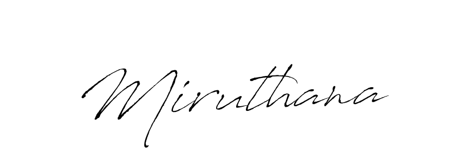 Make a beautiful signature design for name Miruthana. With this signature (Antro_Vectra) style, you can create a handwritten signature for free. Miruthana signature style 6 images and pictures png