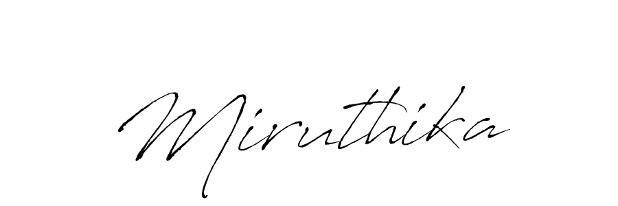 Make a beautiful signature design for name Miruthika. With this signature (Antro_Vectra) style, you can create a handwritten signature for free. Miruthika signature style 6 images and pictures png