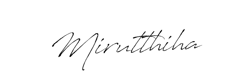 Antro_Vectra is a professional signature style that is perfect for those who want to add a touch of class to their signature. It is also a great choice for those who want to make their signature more unique. Get Mirutthiha name to fancy signature for free. Mirutthiha signature style 6 images and pictures png