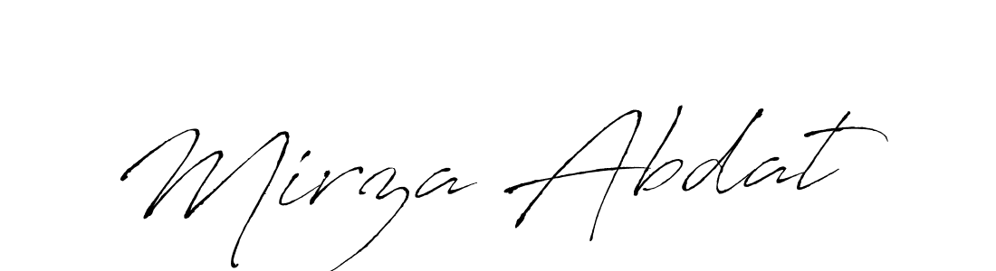 Design your own signature with our free online signature maker. With this signature software, you can create a handwritten (Antro_Vectra) signature for name Mirza Abdat. Mirza Abdat signature style 6 images and pictures png