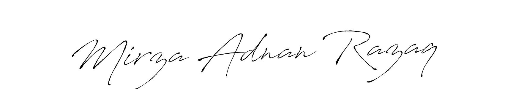 Create a beautiful signature design for name Mirza Adnan Razaq. With this signature (Antro_Vectra) fonts, you can make a handwritten signature for free. Mirza Adnan Razaq signature style 6 images and pictures png