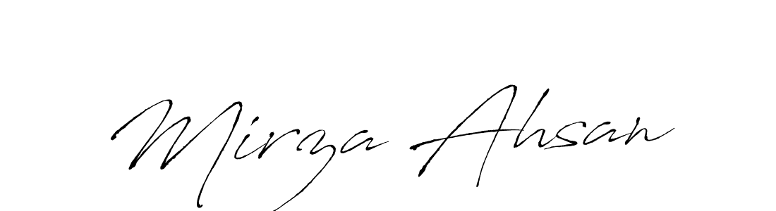 Create a beautiful signature design for name Mirza Ahsan. With this signature (Antro_Vectra) fonts, you can make a handwritten signature for free. Mirza Ahsan signature style 6 images and pictures png