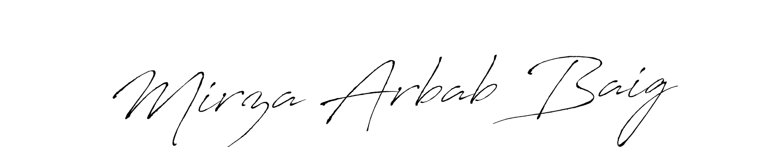 You should practise on your own different ways (Antro_Vectra) to write your name (Mirza Arbab Baig) in signature. don't let someone else do it for you. Mirza Arbab Baig signature style 6 images and pictures png