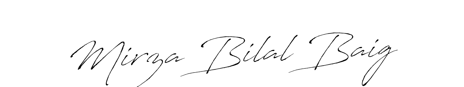 The best way (Antro_Vectra) to make a short signature is to pick only two or three words in your name. The name Mirza Bilal Baig include a total of six letters. For converting this name. Mirza Bilal Baig signature style 6 images and pictures png