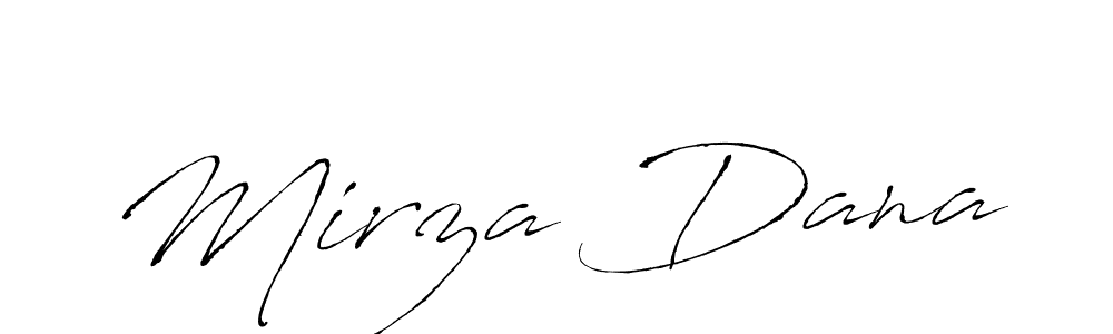 How to make Mirza Dana name signature. Use Antro_Vectra style for creating short signs online. This is the latest handwritten sign. Mirza Dana signature style 6 images and pictures png