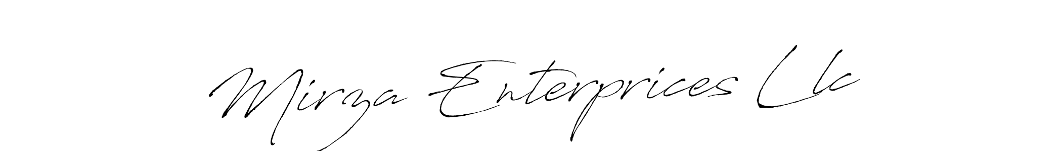 Mirza Enterprices Llc stylish signature style. Best Handwritten Sign (Antro_Vectra) for my name. Handwritten Signature Collection Ideas for my name Mirza Enterprices Llc. Mirza Enterprices Llc signature style 6 images and pictures png