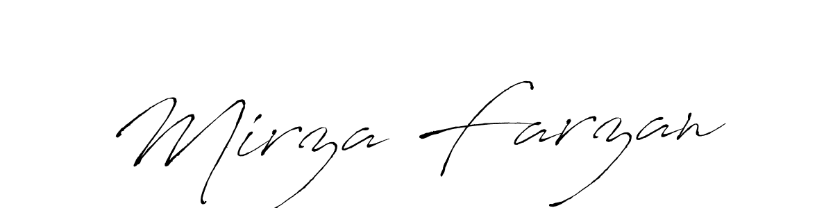 if you are searching for the best signature style for your name Mirza Farzan. so please give up your signature search. here we have designed multiple signature styles  using Antro_Vectra. Mirza Farzan signature style 6 images and pictures png