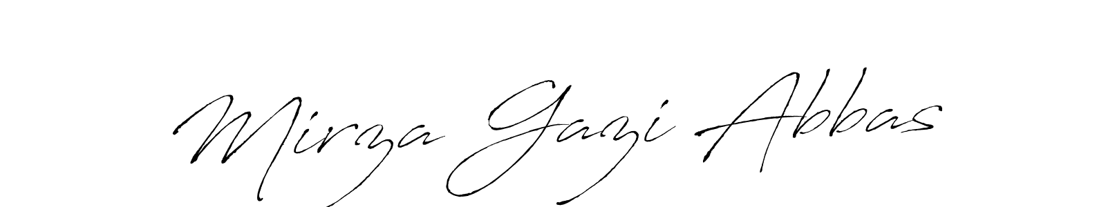 Design your own signature with our free online signature maker. With this signature software, you can create a handwritten (Antro_Vectra) signature for name Mirza Gazi Abbas. Mirza Gazi Abbas signature style 6 images and pictures png