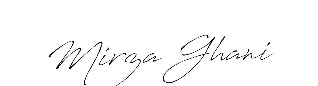 Mirza Ghani stylish signature style. Best Handwritten Sign (Antro_Vectra) for my name. Handwritten Signature Collection Ideas for my name Mirza Ghani. Mirza Ghani signature style 6 images and pictures png