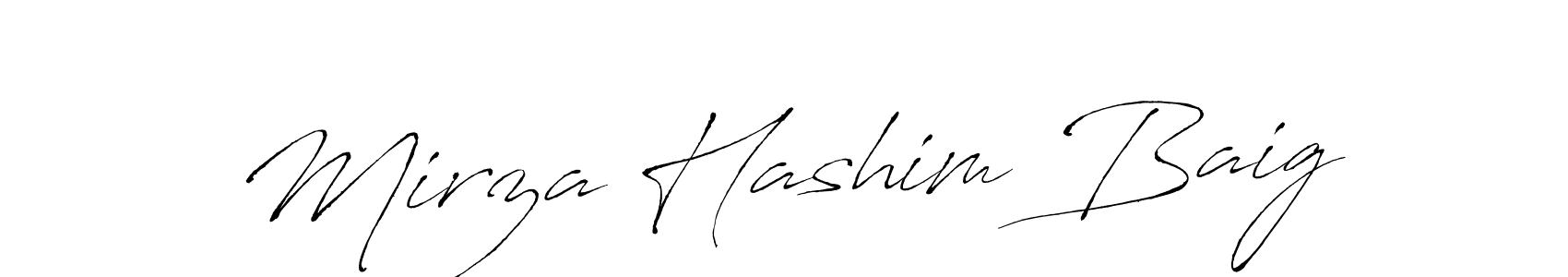 Design your own signature with our free online signature maker. With this signature software, you can create a handwritten (Antro_Vectra) signature for name Mirza Hashim Baig. Mirza Hashim Baig signature style 6 images and pictures png
