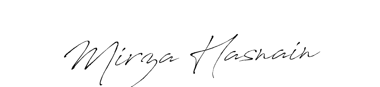 Use a signature maker to create a handwritten signature online. With this signature software, you can design (Antro_Vectra) your own signature for name Mirza Hasnain. Mirza Hasnain signature style 6 images and pictures png