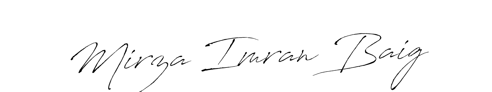 Create a beautiful signature design for name Mirza Imran Baig. With this signature (Antro_Vectra) fonts, you can make a handwritten signature for free. Mirza Imran Baig signature style 6 images and pictures png