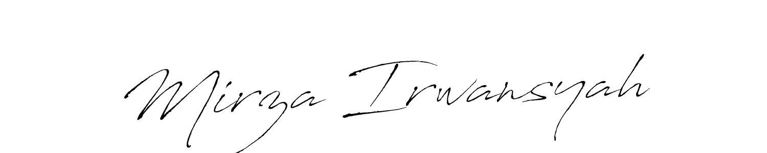 Similarly Antro_Vectra is the best handwritten signature design. Signature creator online .You can use it as an online autograph creator for name Mirza Irwansyah. Mirza Irwansyah signature style 6 images and pictures png