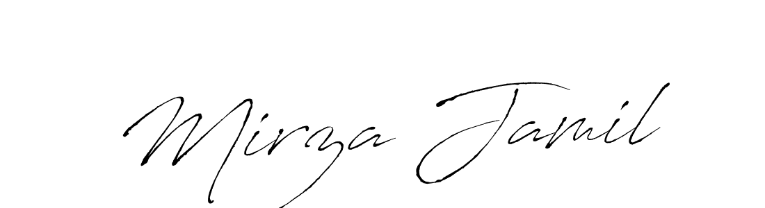 Use a signature maker to create a handwritten signature online. With this signature software, you can design (Antro_Vectra) your own signature for name Mirza Jamil. Mirza Jamil signature style 6 images and pictures png