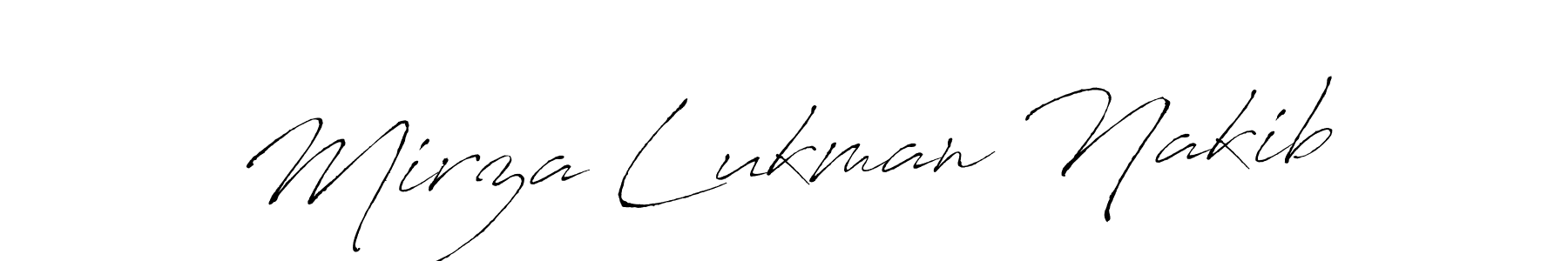 Create a beautiful signature design for name Mirza Lukman Nakib. With this signature (Antro_Vectra) fonts, you can make a handwritten signature for free. Mirza Lukman Nakib signature style 6 images and pictures png