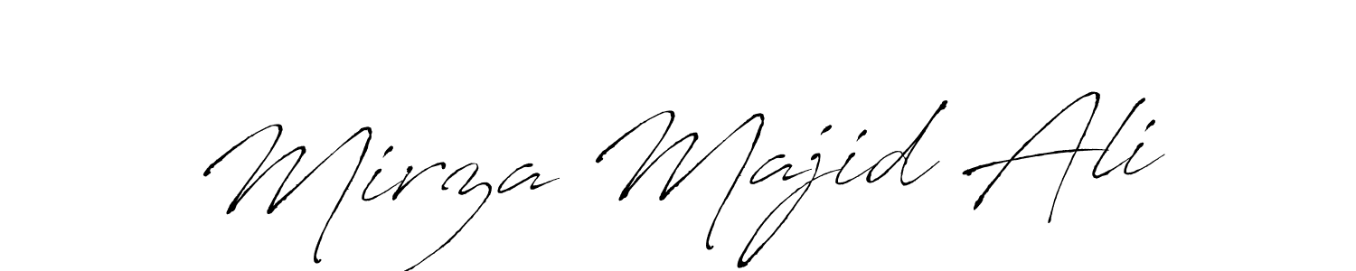 Make a beautiful signature design for name Mirza Majid Ali. With this signature (Antro_Vectra) style, you can create a handwritten signature for free. Mirza Majid Ali signature style 6 images and pictures png