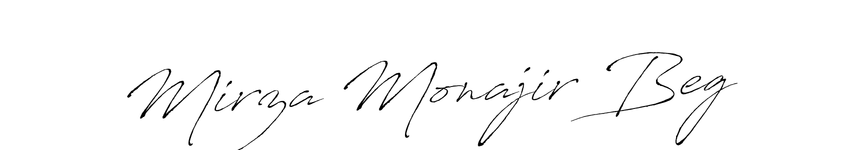 Design your own signature with our free online signature maker. With this signature software, you can create a handwritten (Antro_Vectra) signature for name Mirza Monajir Beg. Mirza Monajir Beg signature style 6 images and pictures png