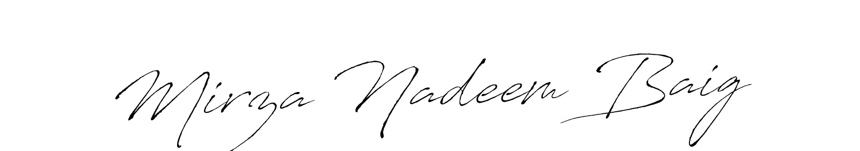 Also we have Mirza Nadeem Baig name is the best signature style. Create professional handwritten signature collection using Antro_Vectra autograph style. Mirza Nadeem Baig signature style 6 images and pictures png