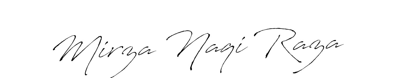 The best way (Antro_Vectra) to make a short signature is to pick only two or three words in your name. The name Mirza Naqi Raza include a total of six letters. For converting this name. Mirza Naqi Raza signature style 6 images and pictures png