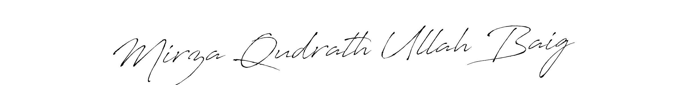 Make a beautiful signature design for name Mirza Qudrath Ullah Baig. Use this online signature maker to create a handwritten signature for free. Mirza Qudrath Ullah Baig signature style 6 images and pictures png