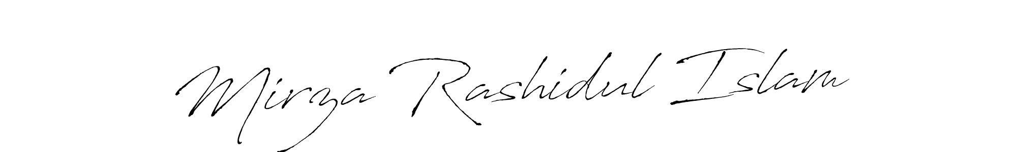 Design your own signature with our free online signature maker. With this signature software, you can create a handwritten (Antro_Vectra) signature for name Mirza Rashidul Islam. Mirza Rashidul Islam signature style 6 images and pictures png