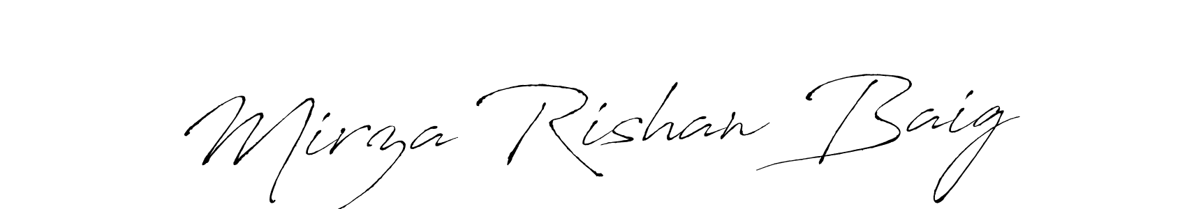 The best way (Antro_Vectra) to make a short signature is to pick only two or three words in your name. The name Mirza Rishan Baig include a total of six letters. For converting this name. Mirza Rishan Baig signature style 6 images and pictures png