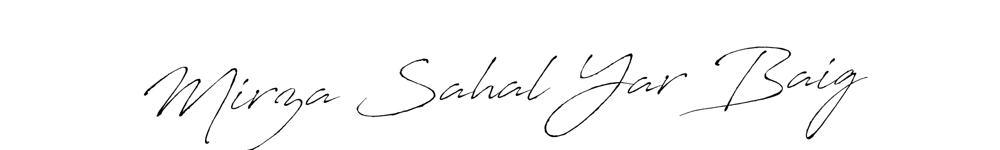 Antro_Vectra is a professional signature style that is perfect for those who want to add a touch of class to their signature. It is also a great choice for those who want to make their signature more unique. Get Mirza Sahal Yar Baig name to fancy signature for free. Mirza Sahal Yar Baig signature style 6 images and pictures png