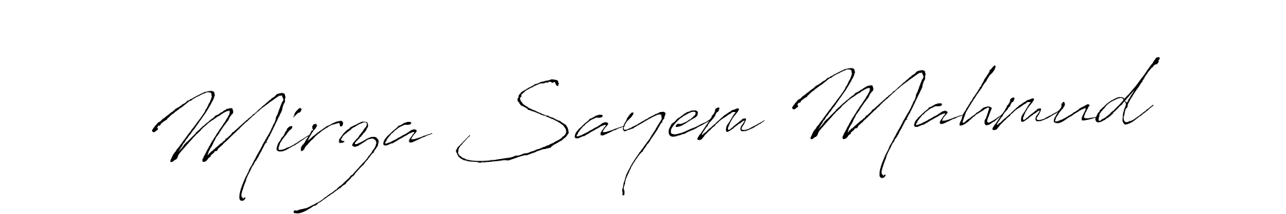 Use a signature maker to create a handwritten signature online. With this signature software, you can design (Antro_Vectra) your own signature for name Mirza Sayem Mahmud. Mirza Sayem Mahmud signature style 6 images and pictures png