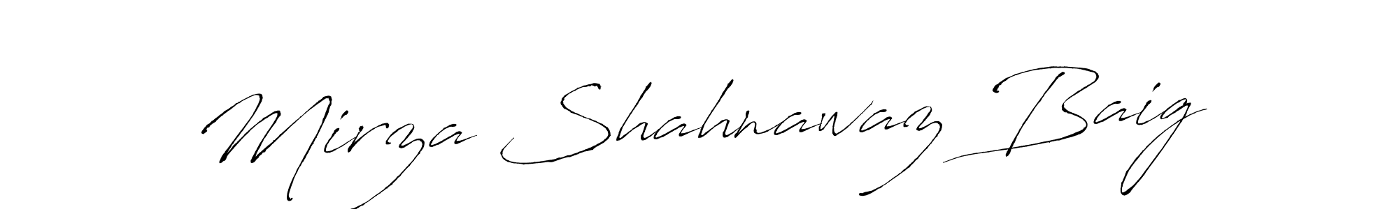 Create a beautiful signature design for name Mirza Shahnawaz Baig. With this signature (Antro_Vectra) fonts, you can make a handwritten signature for free. Mirza Shahnawaz Baig signature style 6 images and pictures png