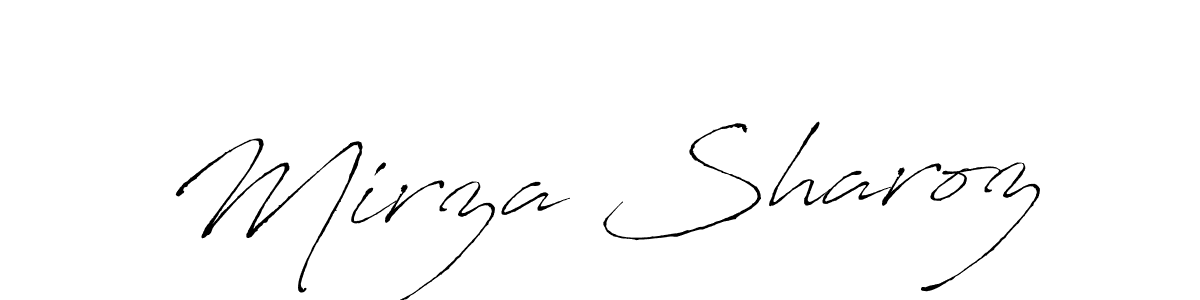 Create a beautiful signature design for name Mirza Sharoz. With this signature (Antro_Vectra) fonts, you can make a handwritten signature for free. Mirza Sharoz signature style 6 images and pictures png