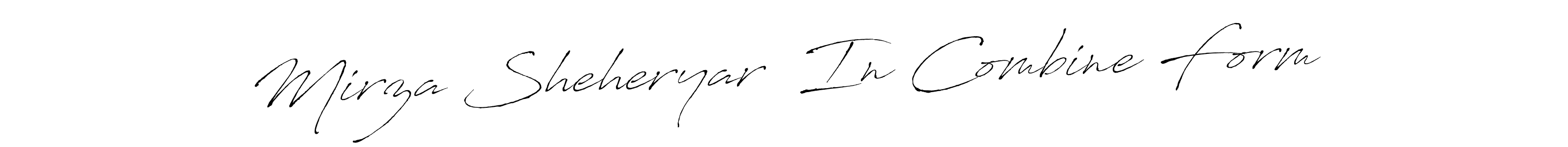 The best way (Antro_Vectra) to make a short signature is to pick only two or three words in your name. The name Mirza Sheheryar  In Combine Form include a total of six letters. For converting this name. Mirza Sheheryar  In Combine Form signature style 6 images and pictures png