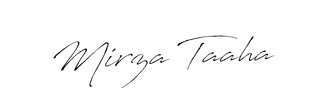 Also we have Mirza Taaha name is the best signature style. Create professional handwritten signature collection using Antro_Vectra autograph style. Mirza Taaha signature style 6 images and pictures png