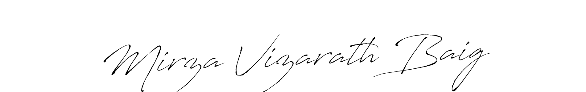 Mirza Vizarath Baig stylish signature style. Best Handwritten Sign (Antro_Vectra) for my name. Handwritten Signature Collection Ideas for my name Mirza Vizarath Baig. Mirza Vizarath Baig signature style 6 images and pictures png