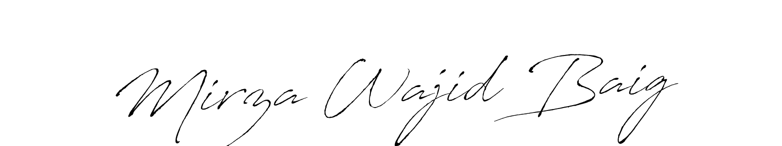 How to make Mirza Wajid Baig signature? Antro_Vectra is a professional autograph style. Create handwritten signature for Mirza Wajid Baig name. Mirza Wajid Baig signature style 6 images and pictures png