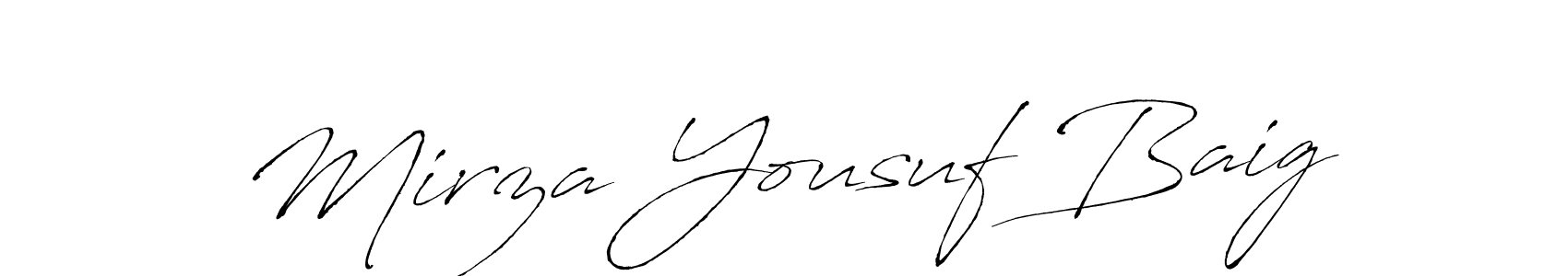Create a beautiful signature design for name Mirza Yousuf Baig. With this signature (Antro_Vectra) fonts, you can make a handwritten signature for free. Mirza Yousuf Baig signature style 6 images and pictures png