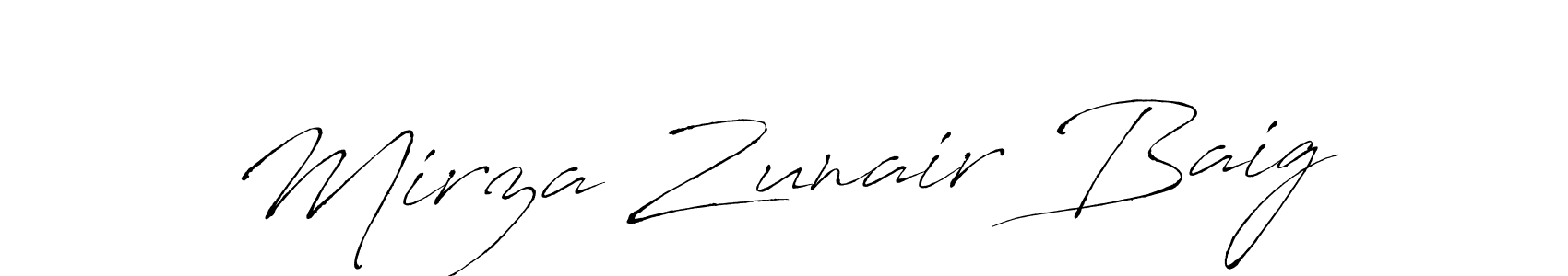 Also we have Mirza Zunair Baig name is the best signature style. Create professional handwritten signature collection using Antro_Vectra autograph style. Mirza Zunair Baig signature style 6 images and pictures png