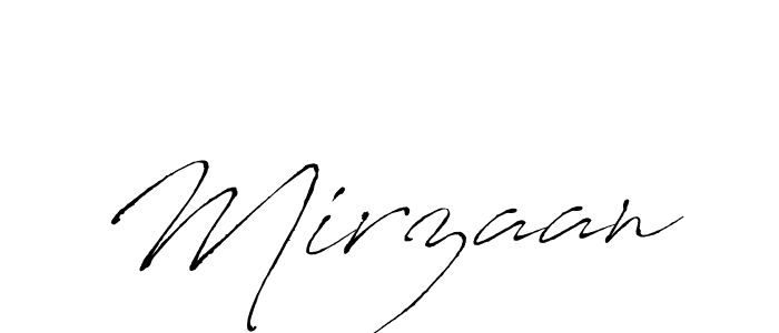 Create a beautiful signature design for name Mirzaan. With this signature (Antro_Vectra) fonts, you can make a handwritten signature for free. Mirzaan signature style 6 images and pictures png
