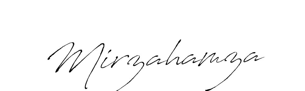 Make a beautiful signature design for name Mirzahamza. With this signature (Antro_Vectra) style, you can create a handwritten signature for free. Mirzahamza signature style 6 images and pictures png